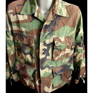 Vintage Small Vintage Shirt/Jacket US Army Camouflage Field US NAVY Stencil